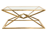 Aria Gold Square Coffee Table by Diamond Sofa at Eve Furniture