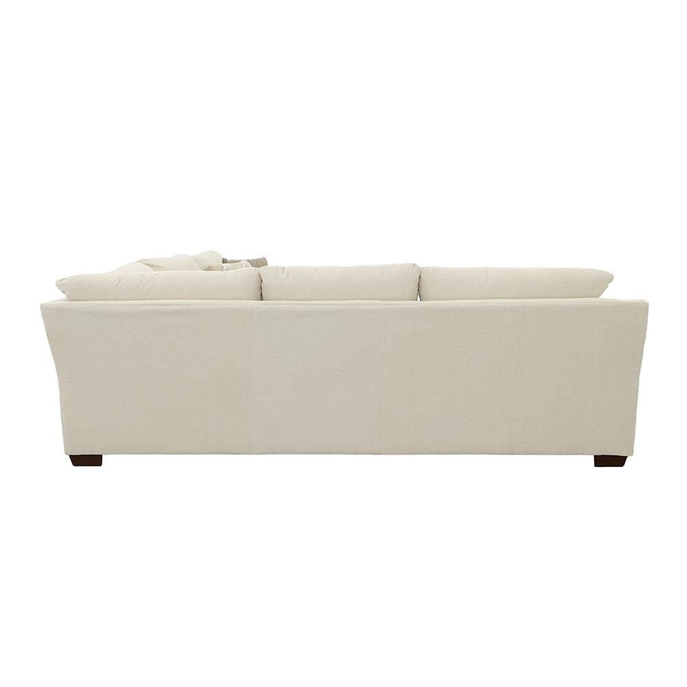 Aria L-Shaped Sectional with Nailhead Oatmeal