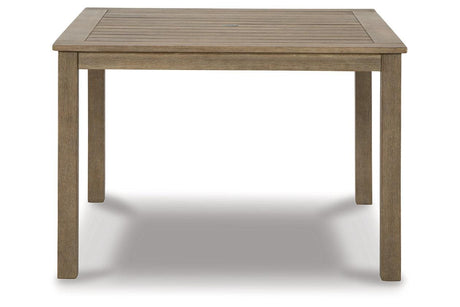 Aria Plains Brown Outdoor Dining Table by Ashley at Eve Furniture