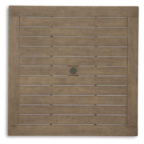 Aria Plains Brown Outdoor Dining Table by Ashley at Eve Furniture