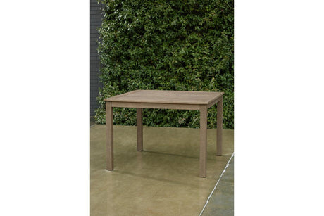 Aria Plains Brown Outdoor Dining Table by Ashley at Eve Furniture