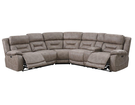 Aria Desert Sand 3-Piece Dual-Power Reclining Sectional by Steve Silver at Eve Furniture