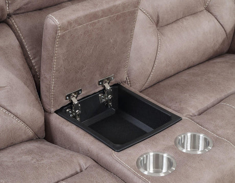 Aria Desert Sand 3-Piece Dual-Power Reclining Sectional by Steve Silver at Eve Furniture