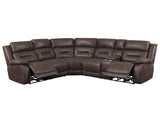 Aria Saddle Brown 3-Piece Dual-Power Reclining Sectional by Steve Silver at Eve Furniture