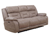 Aria Desert Sand 3-Piece Dual Power Reclining Set by Steve Silver at Eve Furniture