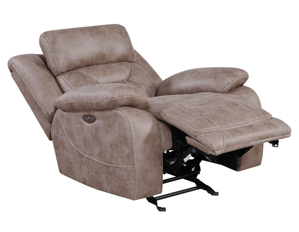 Aria Desert Sand Dual-Power Recliner by Steve Silver at Eve Furniture