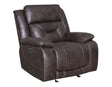 Aria Saddle Brown Dual-Power Recliner by Steve Silver at Eve Furniture