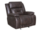 Aria Saddle Brown Dual-Power Recliner by Steve Silver at Eve Furniture