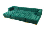 Ariana Green Velvet Double Chaise Sectional