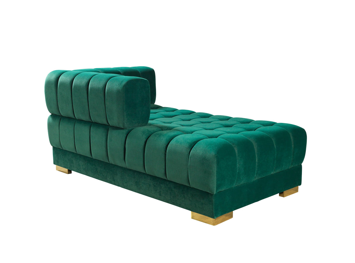 Ariana Green Velvet Double Chaise Sectional