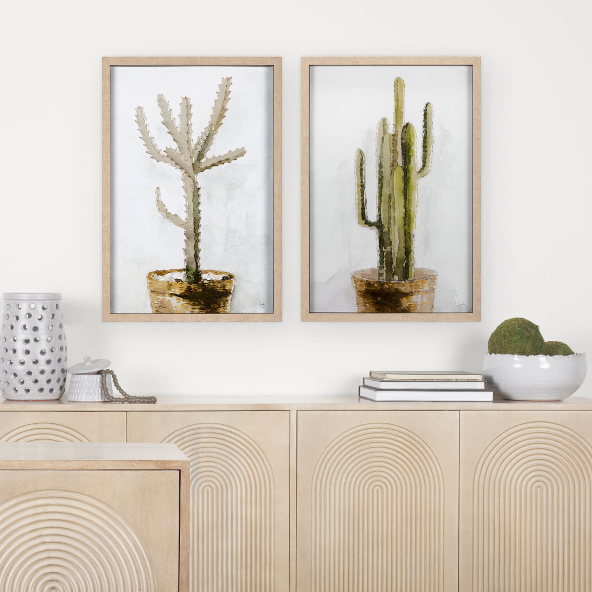 Arid Solitude I by Mercana Studio a Hand Embellished Textured Framed Art Print Matted under Glass by Mercana at Eve Furniture