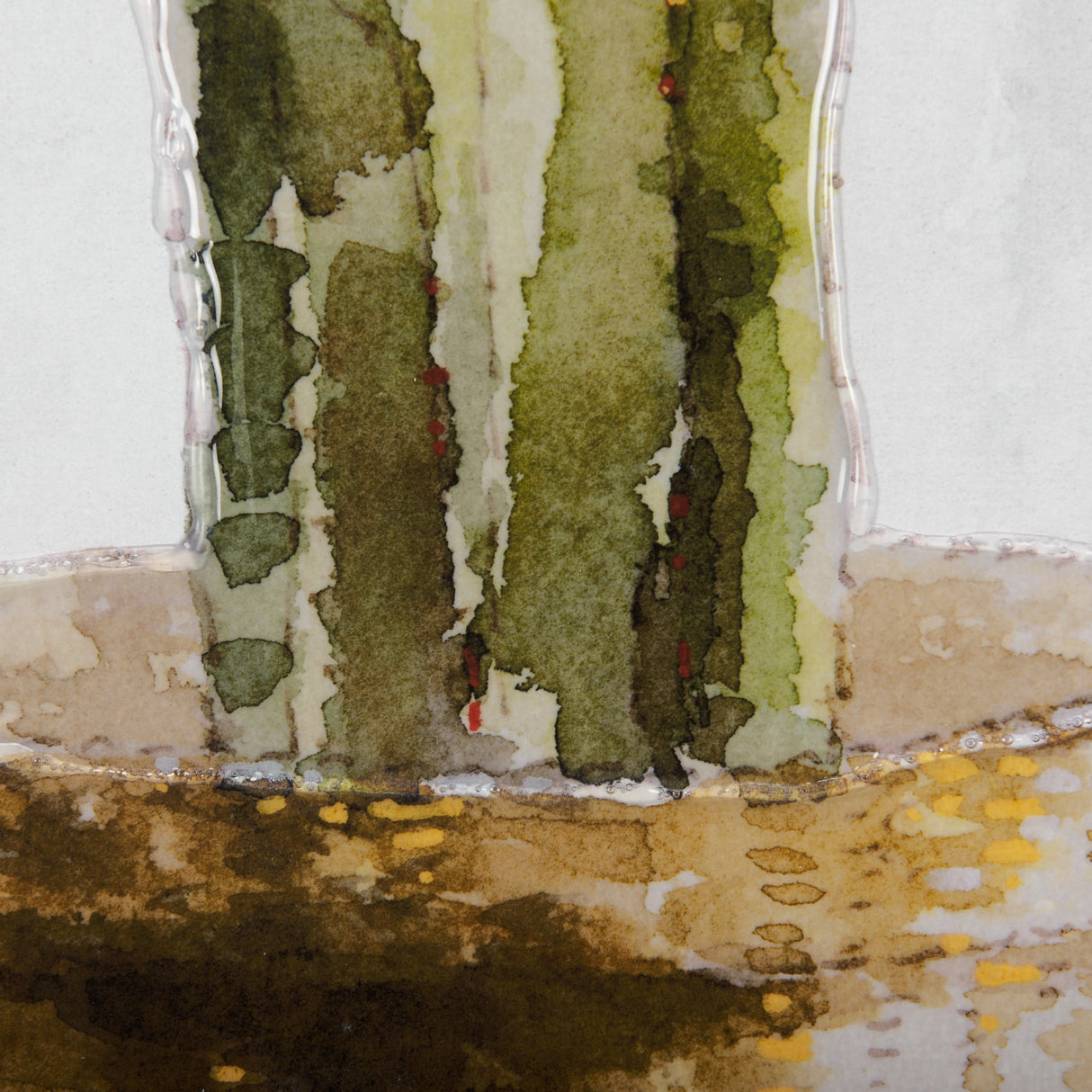 Arid Solitude II by Mercana Studio a Hand Embellished Textured Framed Art Print Matted under Glass by Mercana at Eve Furniture
