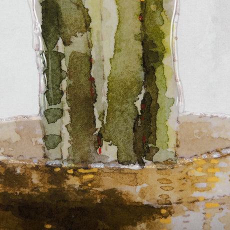 Arid Solitude II by Mercana Studio a Hand Embellished Textured Framed Art Print Matted under Glass by Mercana at Eve Furniture