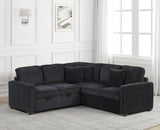 Ariel Black Sectional With Pull-Out Bed by Happy Homes at Eve Furniture