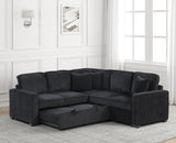 Ariel Black Sectional With Pull-Out Bed by Happy Homes at Eve Furniture