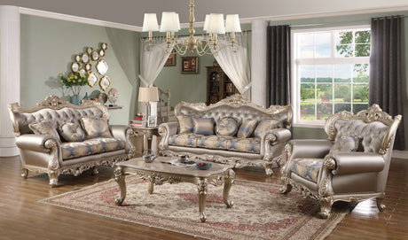 Ariel Champagne Living Room Set by Cosmos Furniture at Eve Furniture