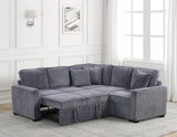 Ariel Charcoal Sectional With Pull-Out Bed by Happy Homes at Eve Furniture