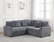 Ariel Charcoal Sectional With Pull-Out Bed by Happy Homes at Eve Furniture