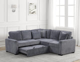 Ariel Charcoal Sectional With Pull-Out Bed by Happy Homes at Eve Furniture
