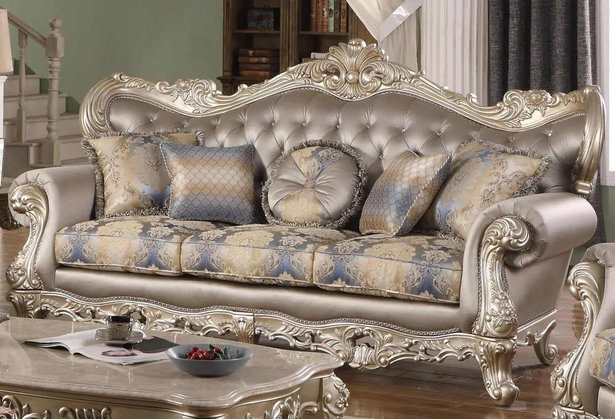 Ariel Transitional Silver Wood Finish Living Room Set by Cosmos Furniture at Eve Furniture