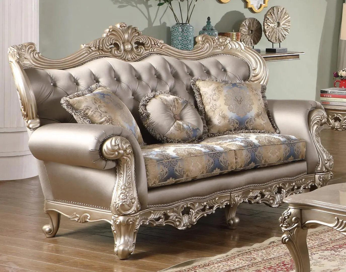 Ariel Transitional Silver Wood Finish Living Room Set by Cosmos Furniture at Eve Furniture