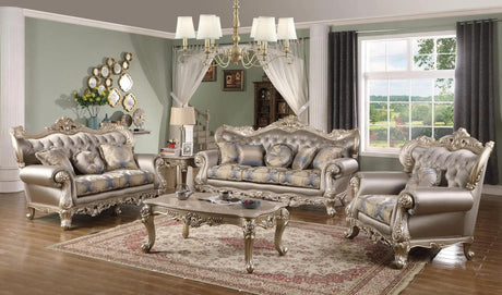 Ariel Transitional Silver Wood Finish Living Room Set by Cosmos Furniture at Eve Furniture
