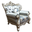 Ariel Transitional Style Chair In Silver Finish Wood by Cosmos Furniture at Eve Furniture