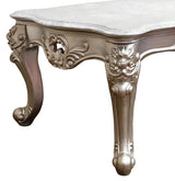 Ariel Transitional Style Coffee Table In Silver Finish Wood by Cosmos Furniture at Eve Furniture