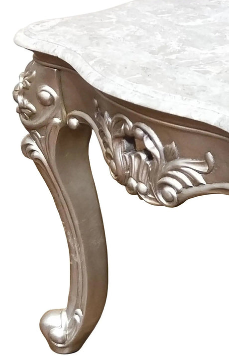 Ariel Transitional Style End Table In Silver Finish Wood by Cosmos Furniture at Eve Furniture