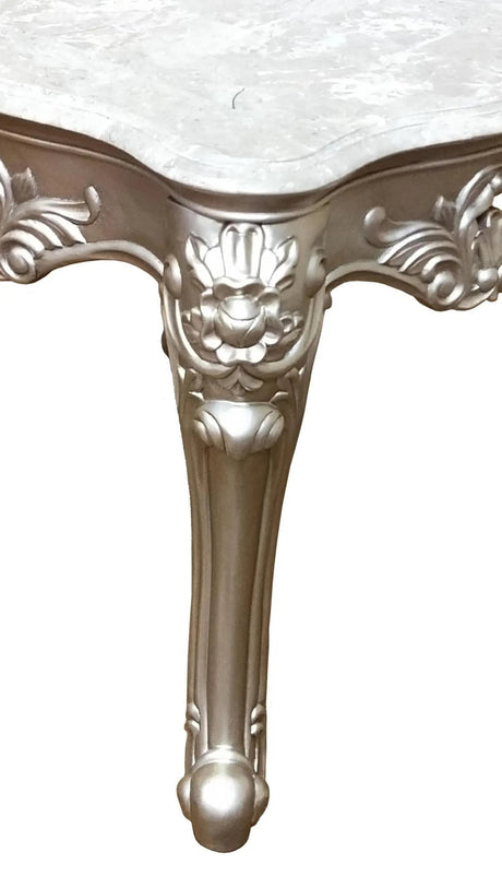 Ariel Transitional Style End Table In Silver Finish Wood by Cosmos Furniture at Eve Furniture