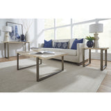 Ariela Natural Travertine Console Table with Bronze Metal Base by Modus Furniture at Eve Furniture