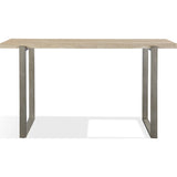 Ariela Natural Travertine Console Table with Bronze Metal Base by Modus Furniture at Eve Furniture