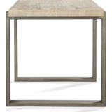 Ariela Natural Travertine End Table with Bronze Metal Base by Modus Furniture at Eve Furniture