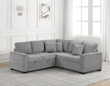 Ariel Gray Sectional With Pull-Out Bed