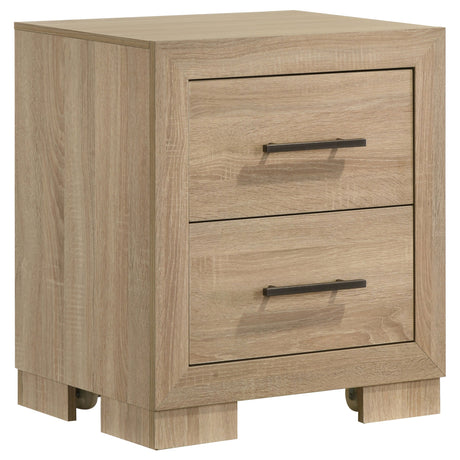 Arielle Light Oak 2-drawer Bedroom Nightstand with Casters by Coaster at Eve Furniture