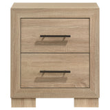 Arielle Light Oak 2-drawer Bedroom Nightstand with Casters by Coaster at Eve Furniture