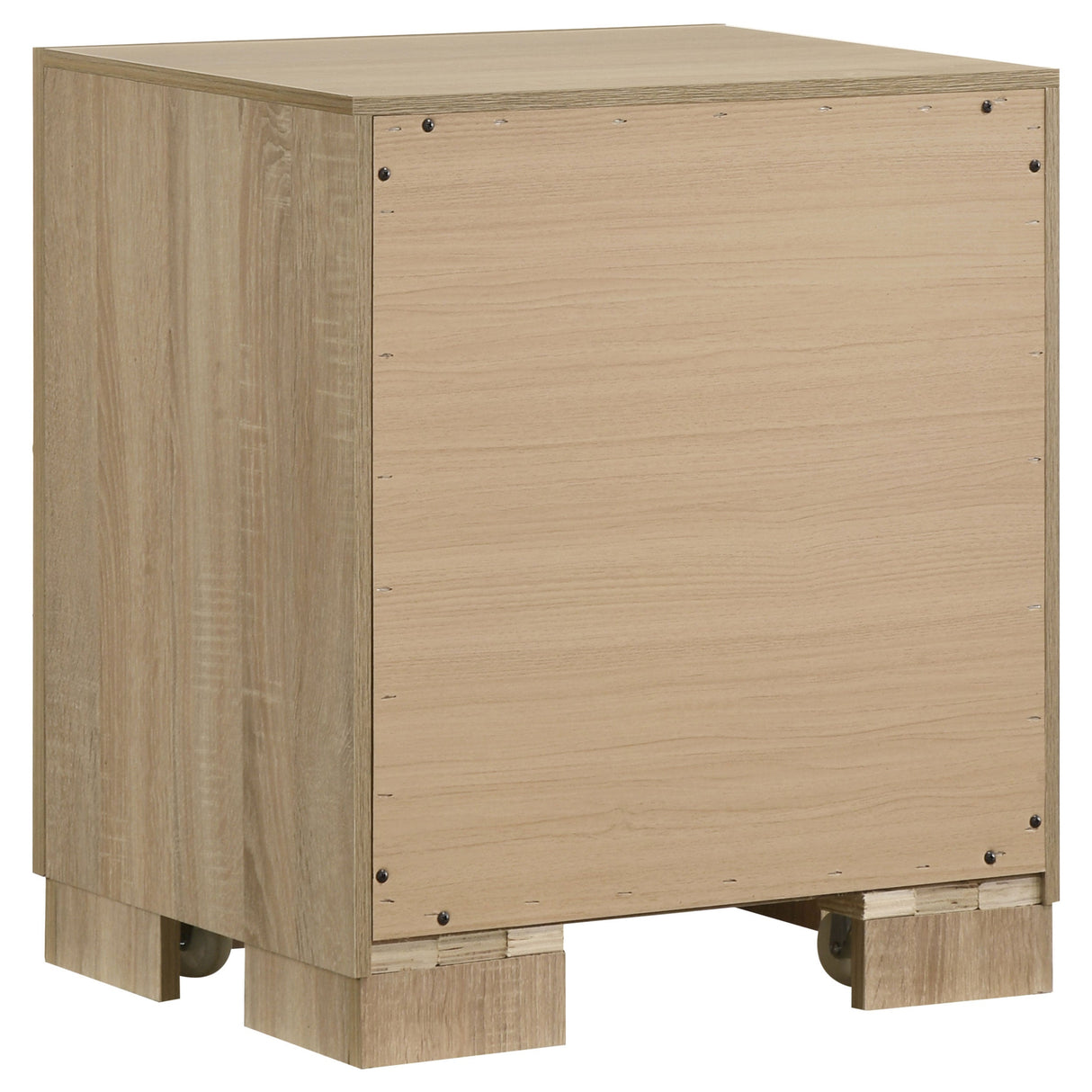 Arielle Light Oak 2-drawer Bedroom Nightstand with Casters by Coaster at Eve Furniture