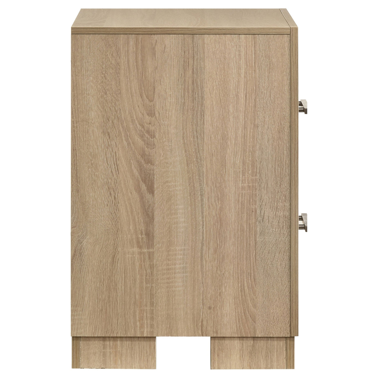 Arielle Light Oak 2-drawer Bedroom Nightstand with Casters by Coaster at Eve Furniture