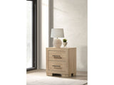 Arielle Light Oak 2-drawer Bedroom Nightstand with Casters by Coaster at Eve Furniture