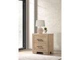 Arielle Light Oak 2-drawer Bedroom Nightstand with Casters by Coaster at Eve Furniture