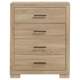 Arielle Light Oak 4-Drawer Bedroom Chest of Drawers by Coaster at Eve Furniture