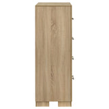 Arielle Light Oak 4-Drawer Bedroom Chest of Drawers by Coaster at Eve Furniture