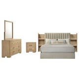 Arielle Light Oak 4-piece Eastern King Bedroom Set by Coaster at Eve Furniture