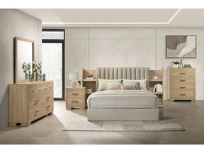Arielle Light Oak 5-piece Eastern King Bedroom Set by Coaster at Eve Furniture