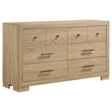 Arielle Light Oak 6-drawer Bedroom Dresser Cabinet by Coaster at Eve Furniture