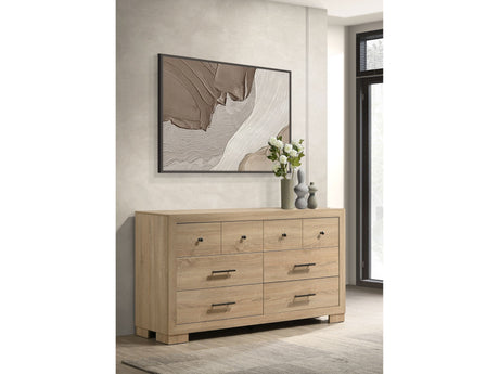Arielle Light Oak 6-drawer Bedroom Dresser Cabinet by Coaster at Eve Furniture