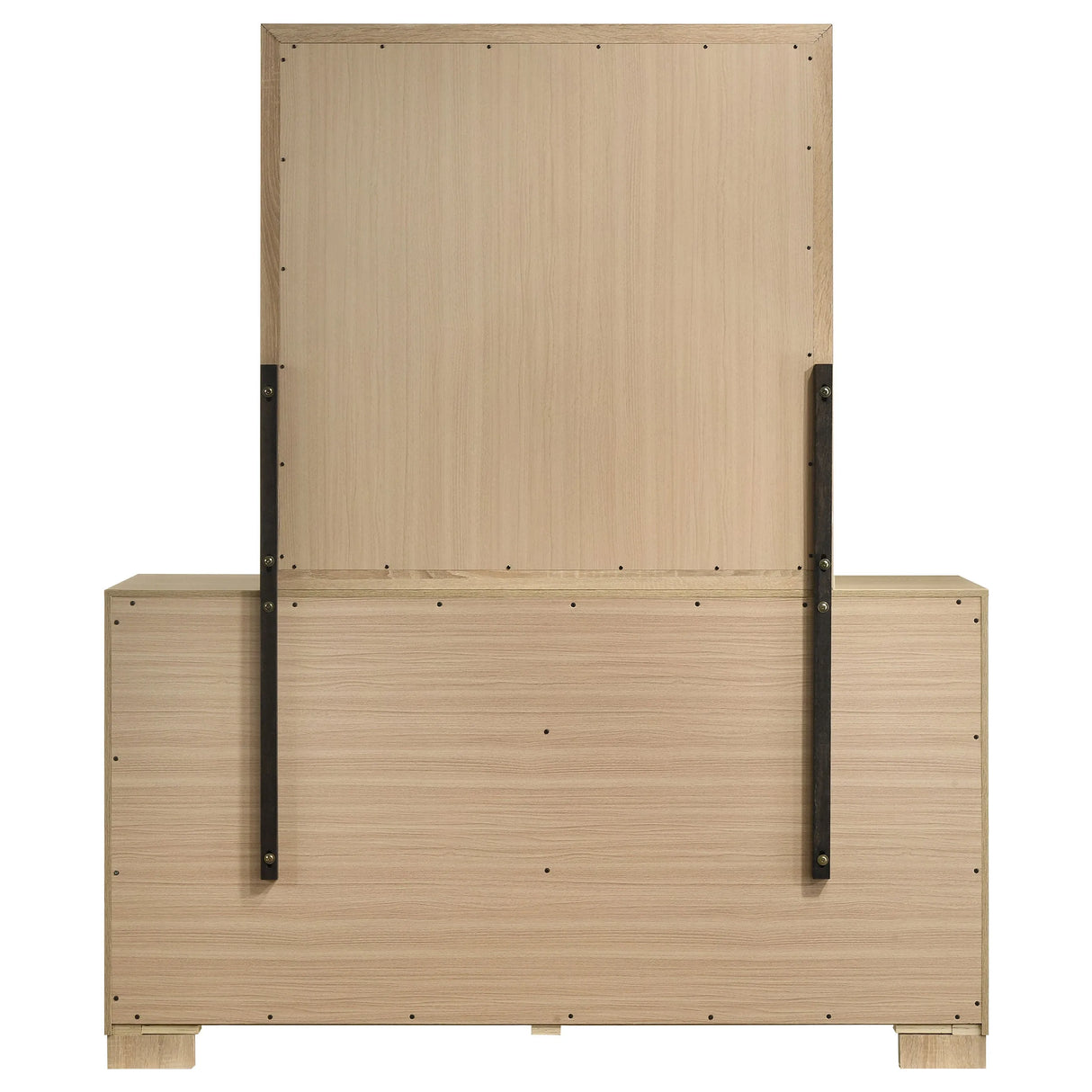Arielle Light Oak 6-drawer Bedroom Dresser with Mirror by Coaster at Eve Furniture