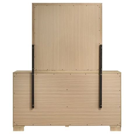 Arielle Light Oak 6-drawer Bedroom Dresser with Mirror by Coaster at Eve Furniture