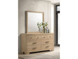 Arielle Light Oak 6-drawer Bedroom Dresser with Mirror by Coaster at Eve Furniture
