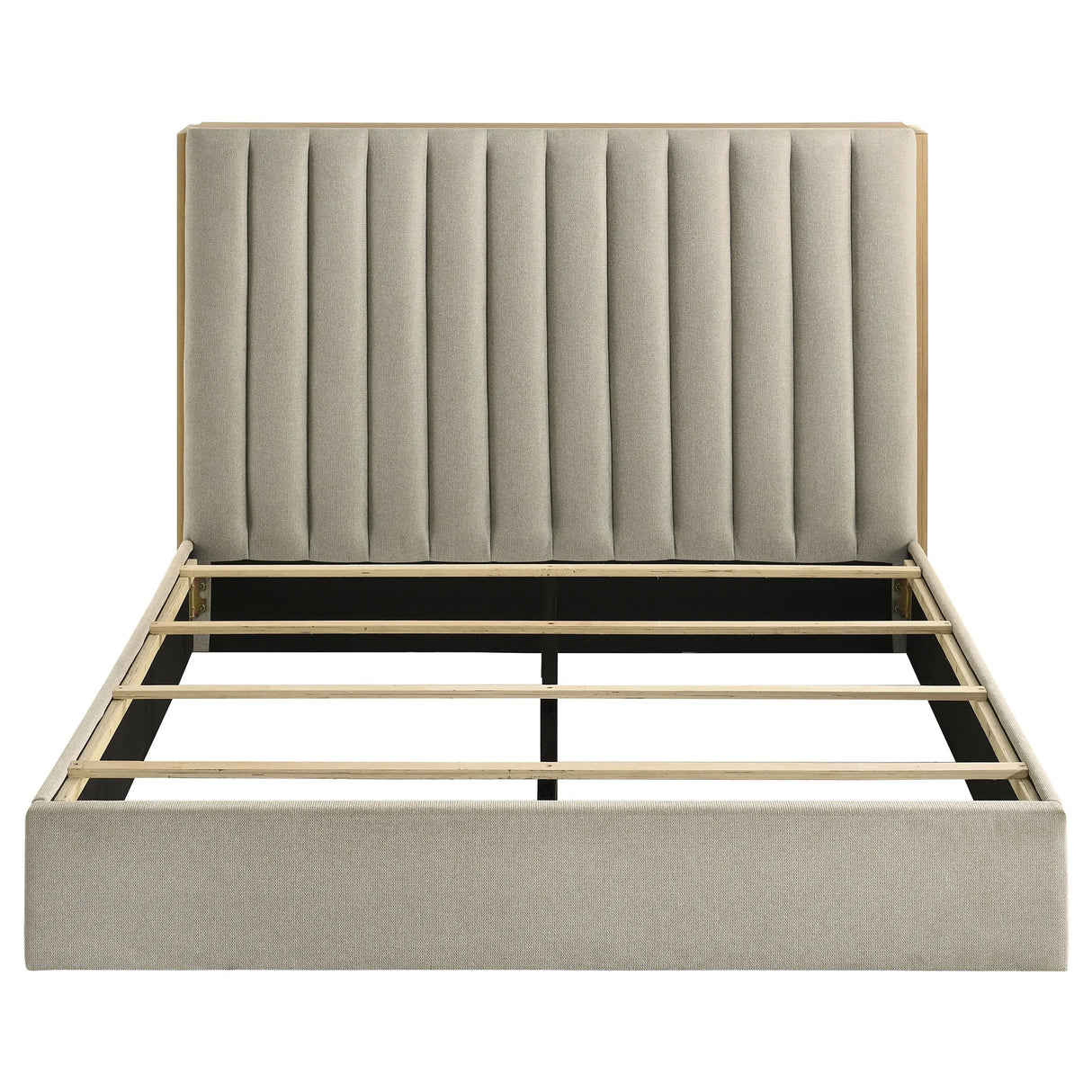 Arielle Light Oak Queen Bookcase Panel Storage Bed by Coaster at Eve Furniture